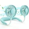 USB Portable Fan Cold Fan Hands Free Neck Fan Hanging Rechargeable Mini Sports Fan 3-Speed Adjustable Neck Dual Fan Home Outdoor