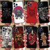 Samurai Oni Mask Phone Case For iPhone 17 Air 16 15 14 11 12 13 Pro Max 12 13 Mini 15 16 Plus 16e Cover Coque