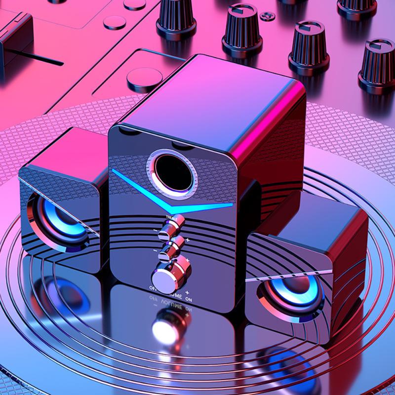 D221 Computerlautsprecher Kabelgebunden Bluetooth-kompatibel 5.0 Desktop-Kombinations-Audio USB-Soundeffekt