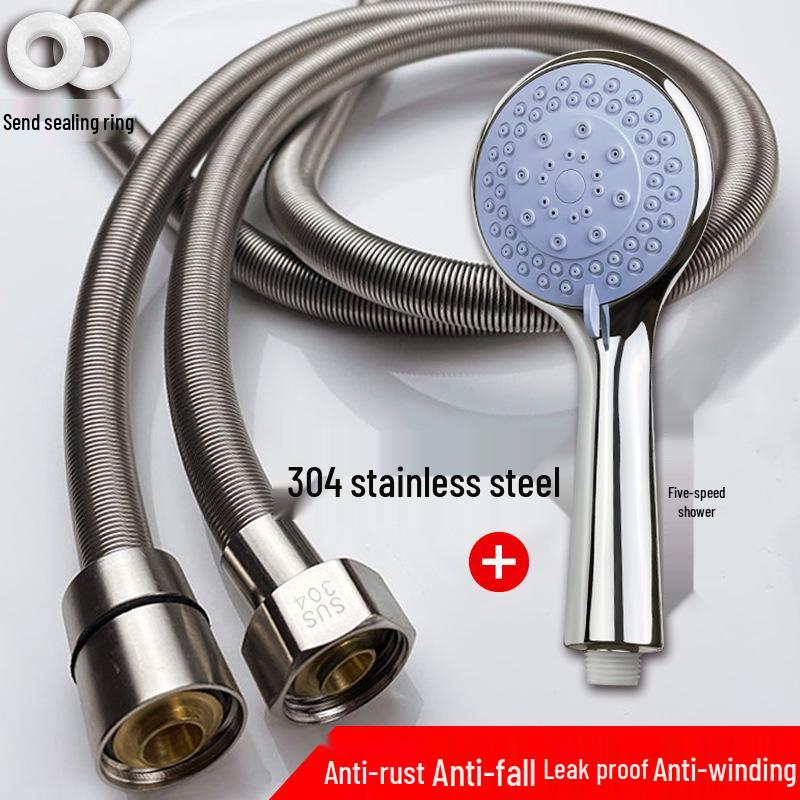 Universal 304 Stainless Steel Shower Hose for Bathroom Water Heaters