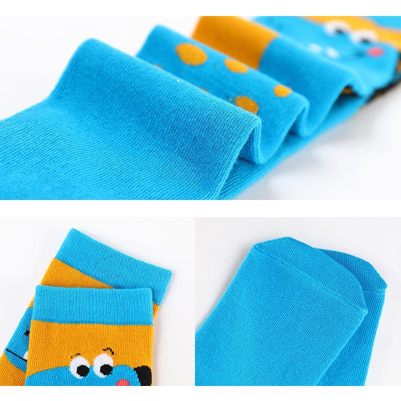 Ciorapi cu model de dinozaur din desene animate pentru bebeluși, fetițe, ciorapi înalți din bumbac, șosete mijlocii, încălzitoare pentru picioare