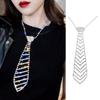 Rhinestone Neck Tie Women Rhinestone Necktie Necklace Party Costumes Jewelry Accessories Gift for Women