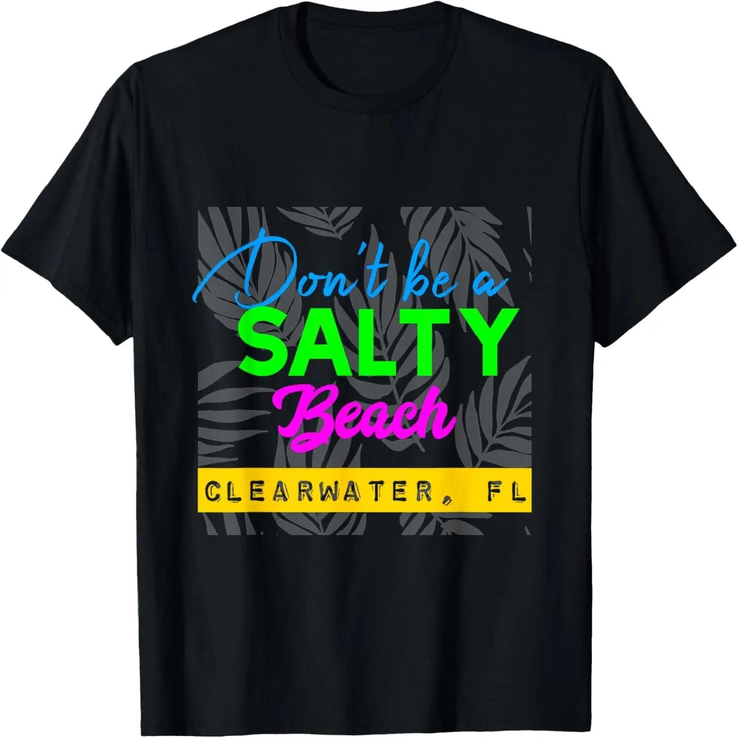 

Salty Beach Tshirt __ Clearwater, Florida XXXXXL чорний