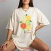 Vintage Orange T-Shirt Zitrusfrucht-Hain Sommer-Ästhetik Übergröße Weich Leicht Lässig Mann Vintage