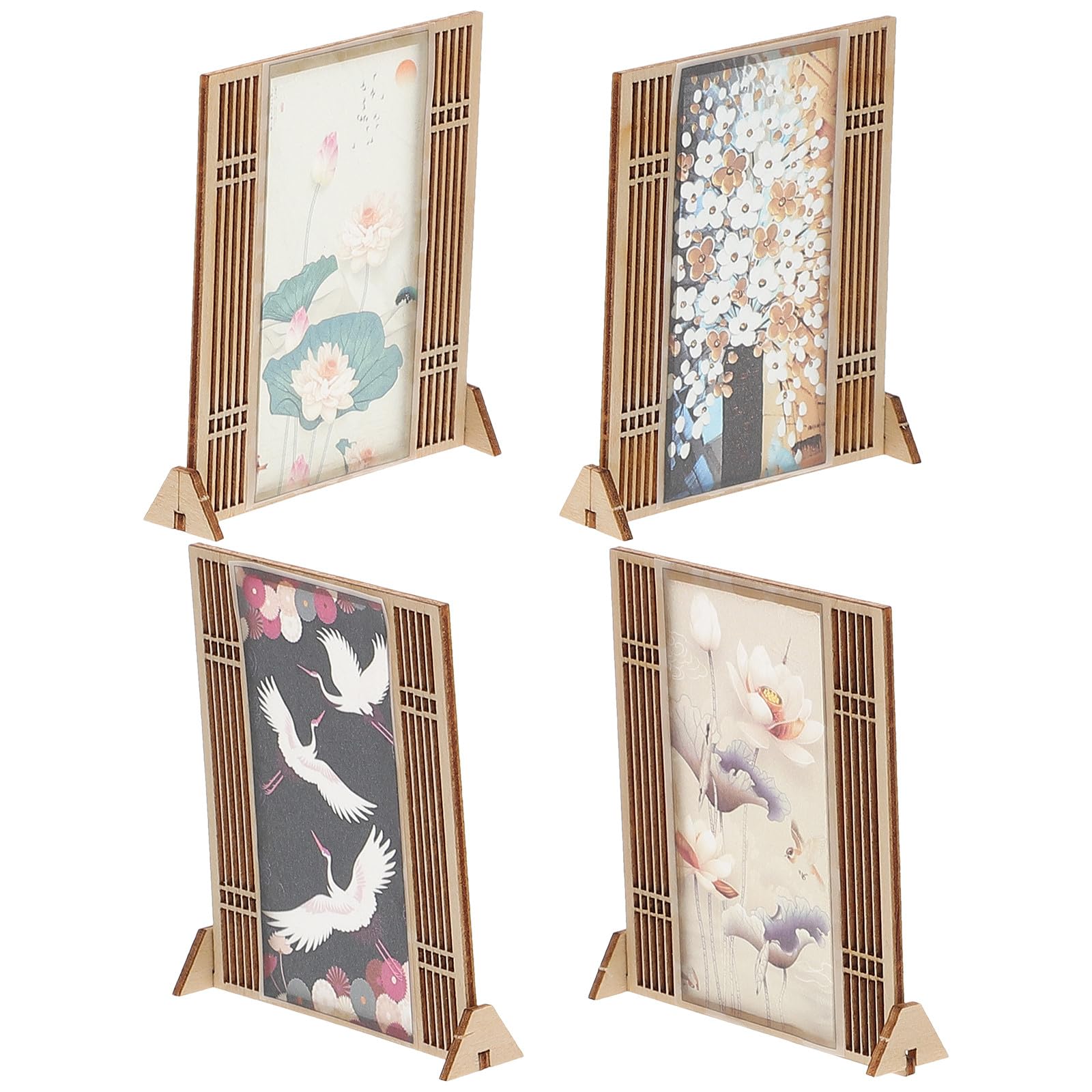 

Toyvian Miniature Folding Screen, Interior Decoration, Natural Materials, Durable, Exquisite Craftsmanship, Suitable for Living Room, Bedroom,