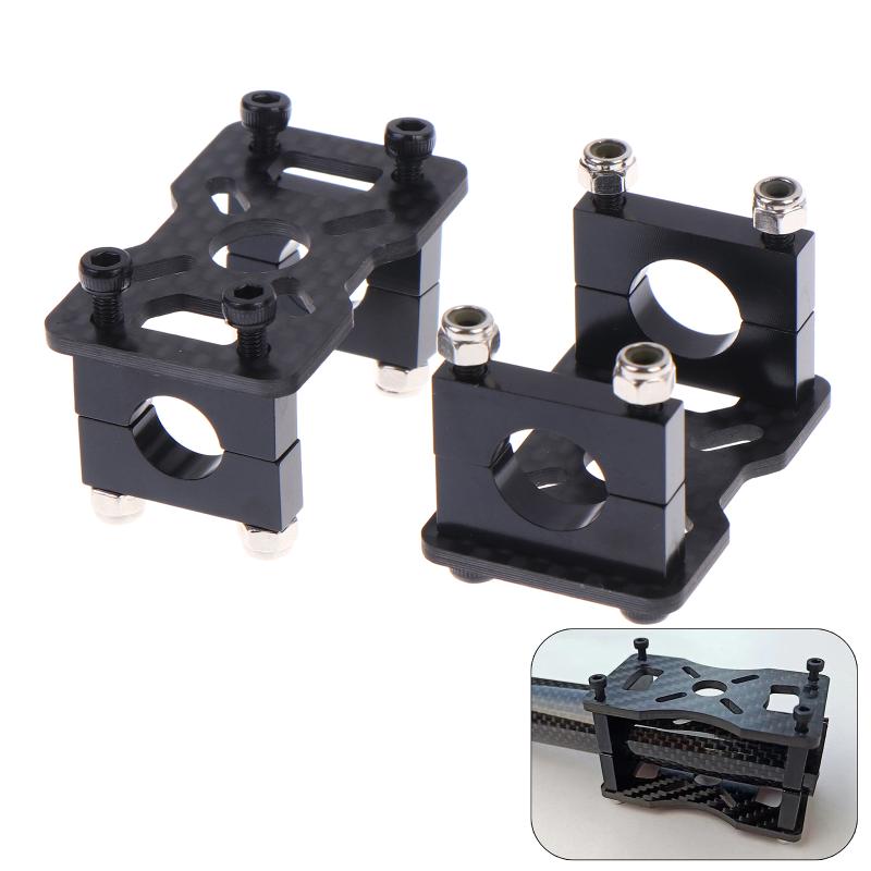 12/14/16/18/20/22/25/30mm 3k Carbon Fiber Motor Base Fixed Seat Mount Plate Pipe Clamp For RC Aircraft Model-TOY