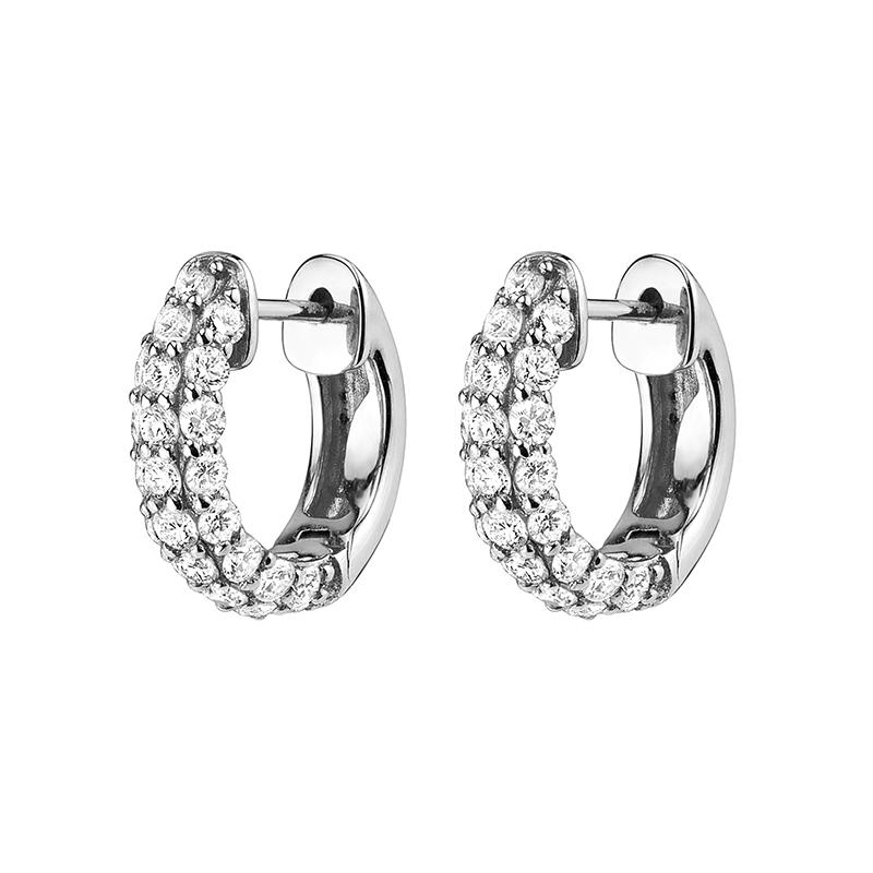 Gold Filled Silver Color Hoop Earrings For Women Stud Earring Zircon Piercing Drop Earings Personalized Jewelry Wholesale