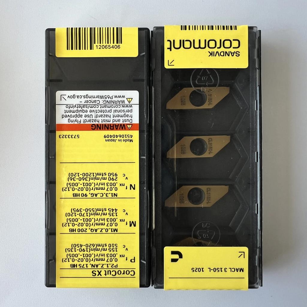 Sandvik / MACL3150-L 1025 / Industrial Indexable Carbide Inserts 10 Pcs