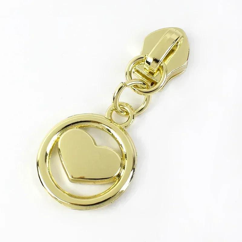 Meetee 5-50 Stück 5# Nylon Reißverschlussanhänger Kleidung Taschen Reißverschlüsse Reparatur Schieber für Plastikreißverschlüsse Herz Reißverschlusskopf Griff Nähzubehör