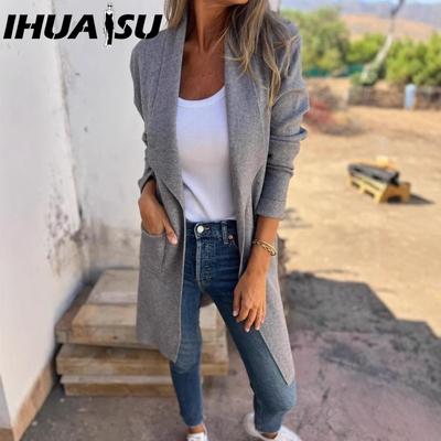 Women's Vintage Casual Lattice Print Autumn Winter Long Sleeve POLO Neck Jackets & Coats