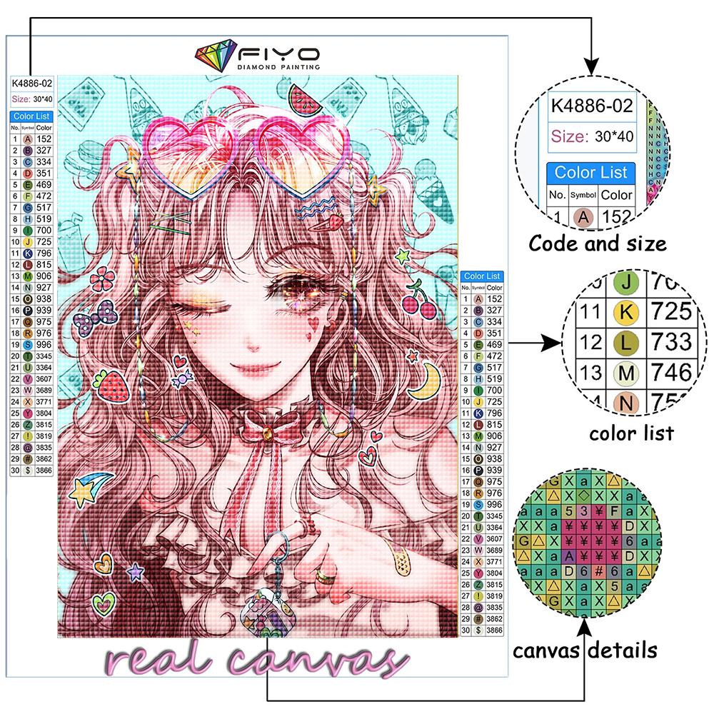 5D DIY Diamond Painting Cross Stitch Cartoon Cute Noble Girl  Diamond Embroidery Mosaic Wall Art Home Decoration