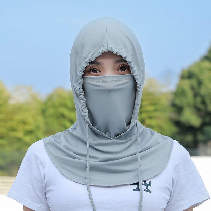 Summer Ice Silk UV-Protective Face & Neck Mask - Lightweight, Breathable, Cooling Full Coverage