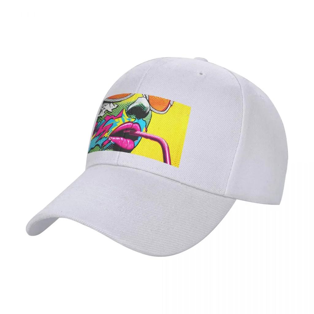 Neon Nostalgia A Sip of Synthwave Baseball Cap Sunhat Bobble Hat New Hat Uv Protection Solar Hat For Girls Mens