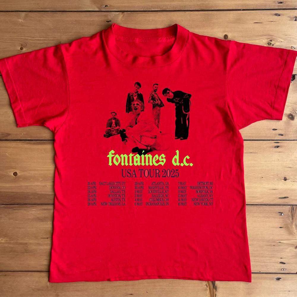 Fontaines D.C. new 2025 North American tour dates S to 5XL Cotton T-shirt LI1766 Unisex T-Shirt M