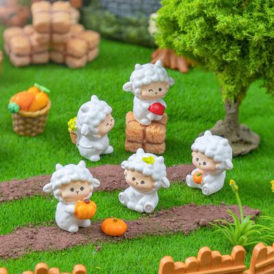 Mini Figurine for Resin Miniature Animal Sheep Fairy Garden DIY Craft