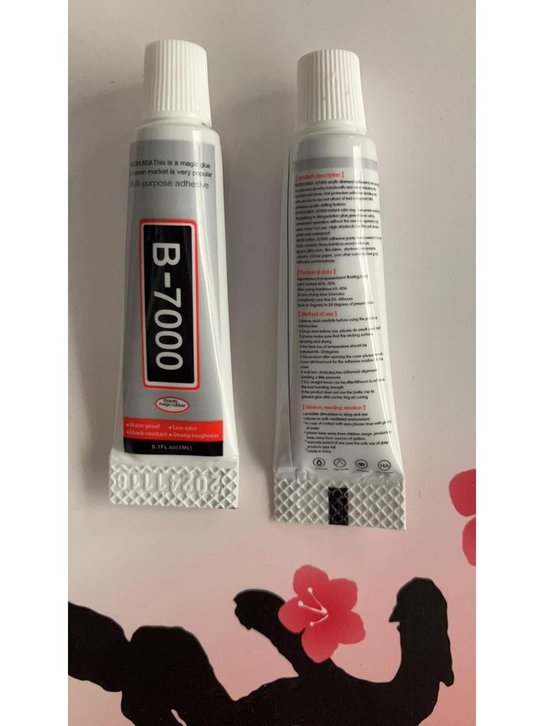 B7000 Strong Transparent Glue for DIY Jewelry, Mobile Frame Repair, and Sticky Diamonds