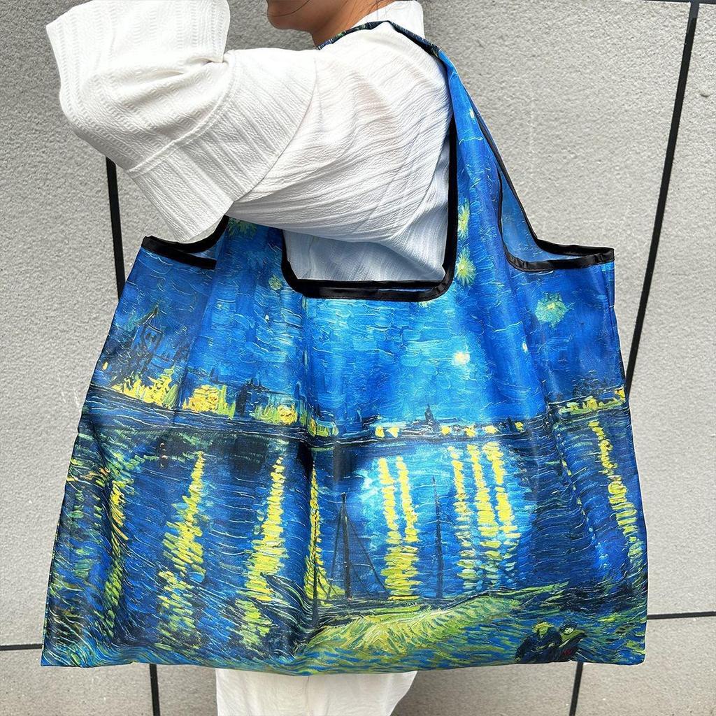Borsa Tote da Viaggio Pieghevole Ecologica con Cartoni Animati - Borsa da Shopping a Spalla Singola di Grande Capacità per Donne