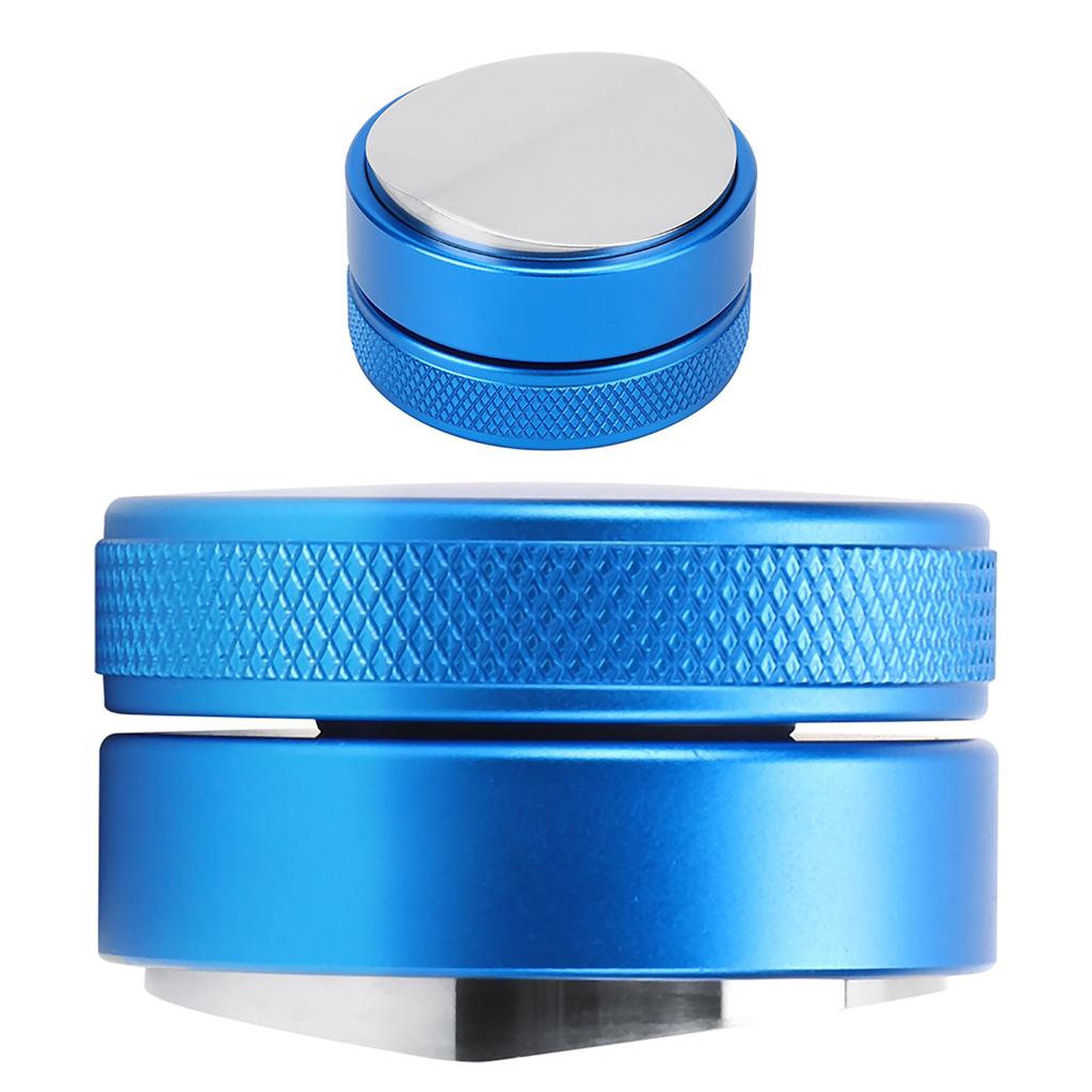 Haushalt Küche Wiederverwendbar Edelstahl Kaffee Verteiler Tamper Pulverpresse Hammer Höhenverstellbar 51mm Blau