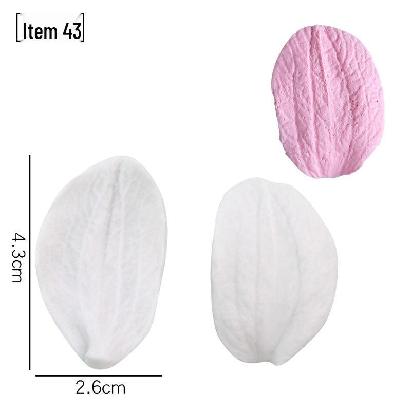 Blütenblatt Silikon Fondant Form Set - Lebensmittelqualität für Baum- und Blumenprägung.