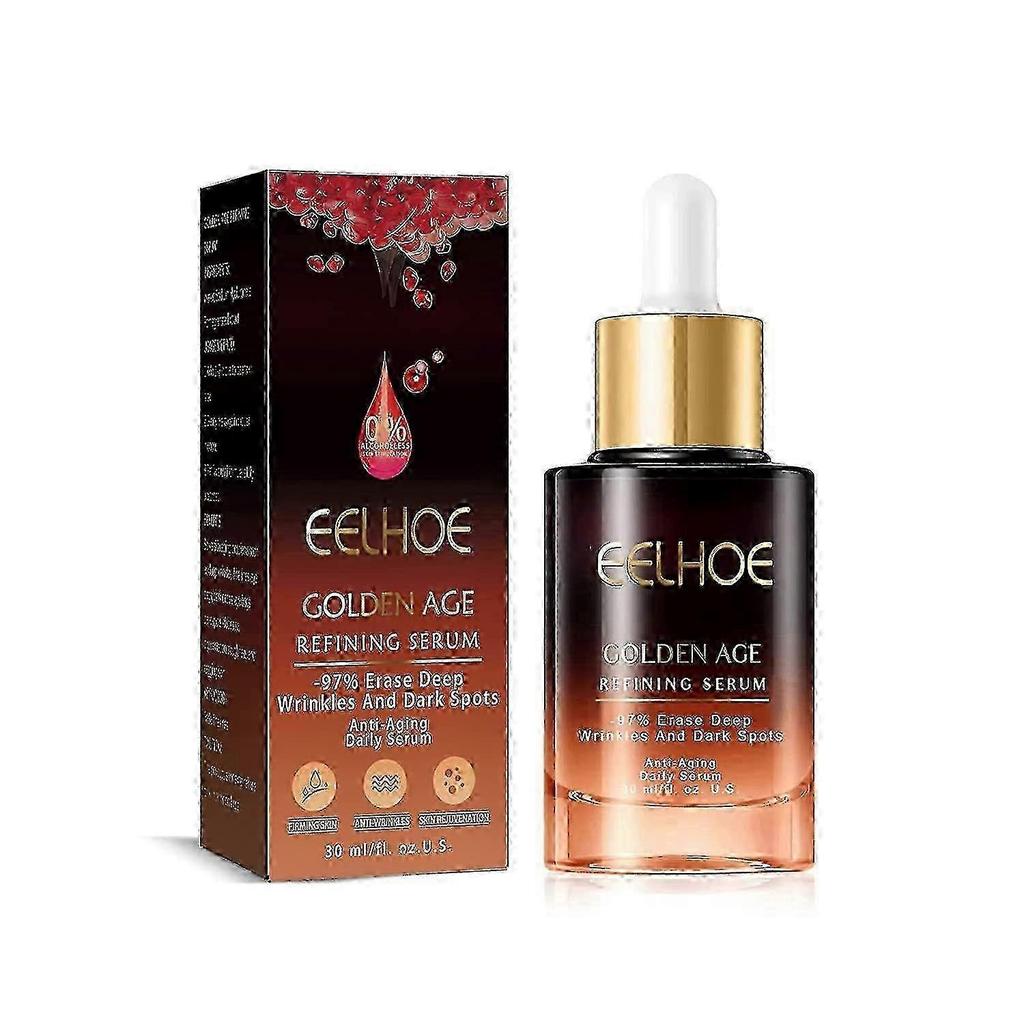 Eelhoe Golden Age Refining Serum Anti-aging Daily Serum With Pomegranate Extract Sodium Hyaluronate Erase Deep Wirnkles And Dark Spots Frozen Beauty Z