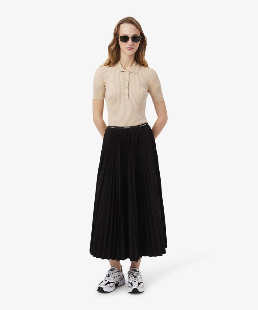 Lacoste Women'S Essential Long Pleated Skirt Jf1402-56G 3La