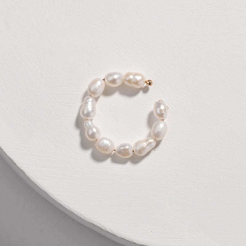 1 Stück Ohrklemme Nicht durchstochener Ohrring für Damen Perlen Ohrklemme Zum Anstecken Ohrring-Set Knorpel-Creolen Ohrklemme