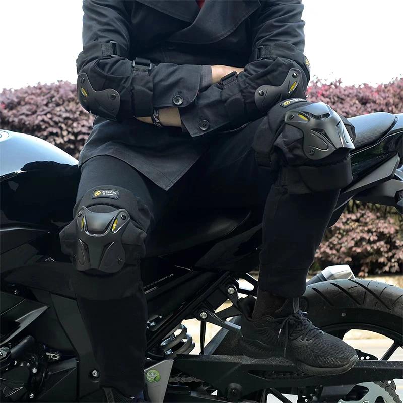 Motorcycle Protective Kneepad and Elbow Pads Adjustable Motocross Outdoor Tactical Sport Racing Guards Comfort Shock Anti-fall