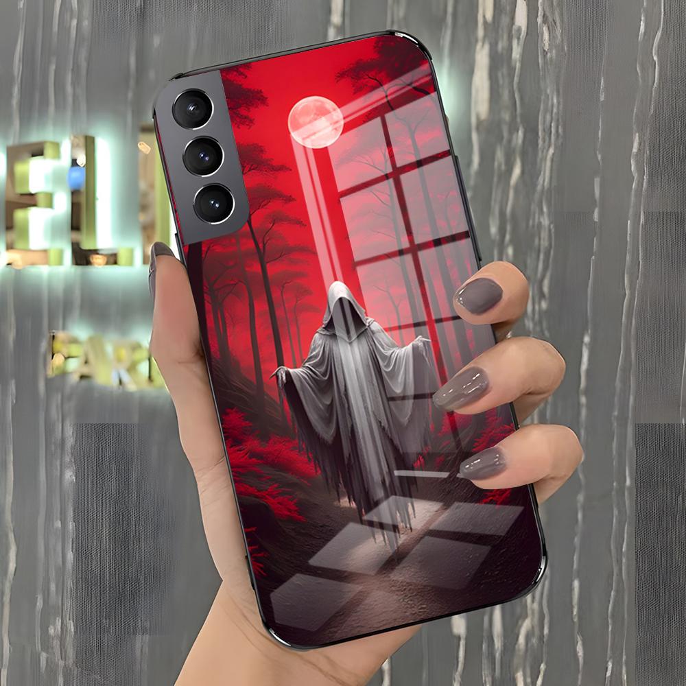 Grim Reaper Cool Phone Case For Samsung S26 S25 Plus S20 S20 Plus S22 Ultra S23 FE S21 Plus S21 Ultra Glass Cover