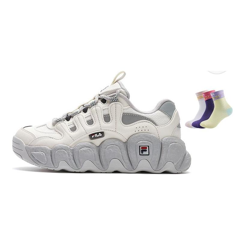 Fila Croissant Abrasion Resistant Low Top Running Shoes Women's White Gray F12W441102FWA