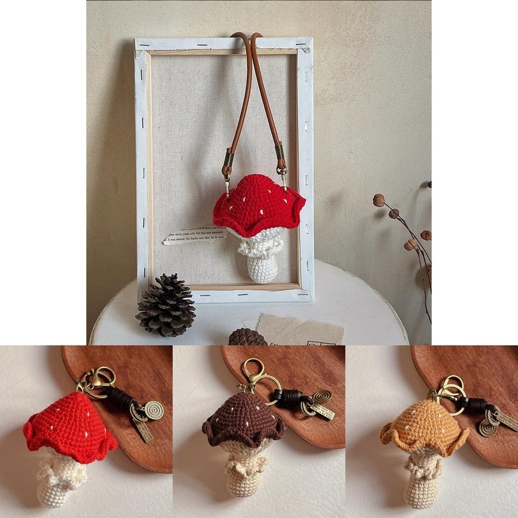 Lovely Knitted Kids Mushroom Bag Versatile Fashion Accessory For Everyday Use