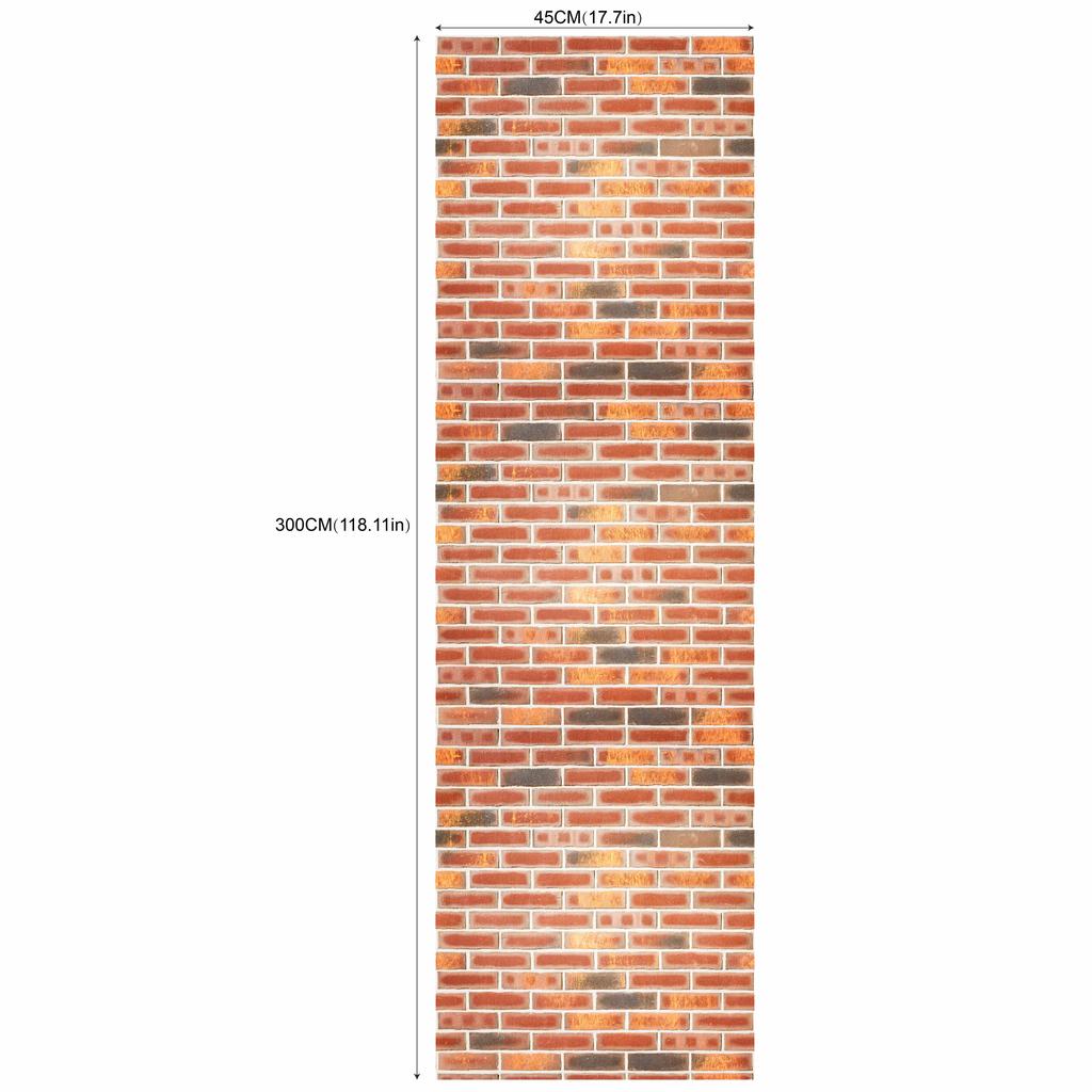 Vintage Brown Brick Wallpaper Brick Self Adhesive Film Brick Peel and Stick Wallpaper Faux Brick Textured Wallpaper Stone Paper