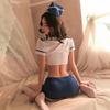 Flight Attendant Uniform Allure Sexy Lingerie Set Role Play Cosplay  Stewardess Ploice Secretary Student Costumes Mini Skirt