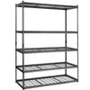 Storage Shelving Unit, 5-Tier Adjustable, 2000 Lbs Capacity, Heavy Duty Garage Shelves Metal Organizer Wire Rack, Black, 60" L X 24" W X 78" H for
