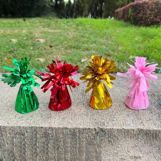 4Pcs Golden Metallic Balloon Weights Holder Reusable Non-Slip Balloons Pendants Graduation Party Christmas Wedding Decoration