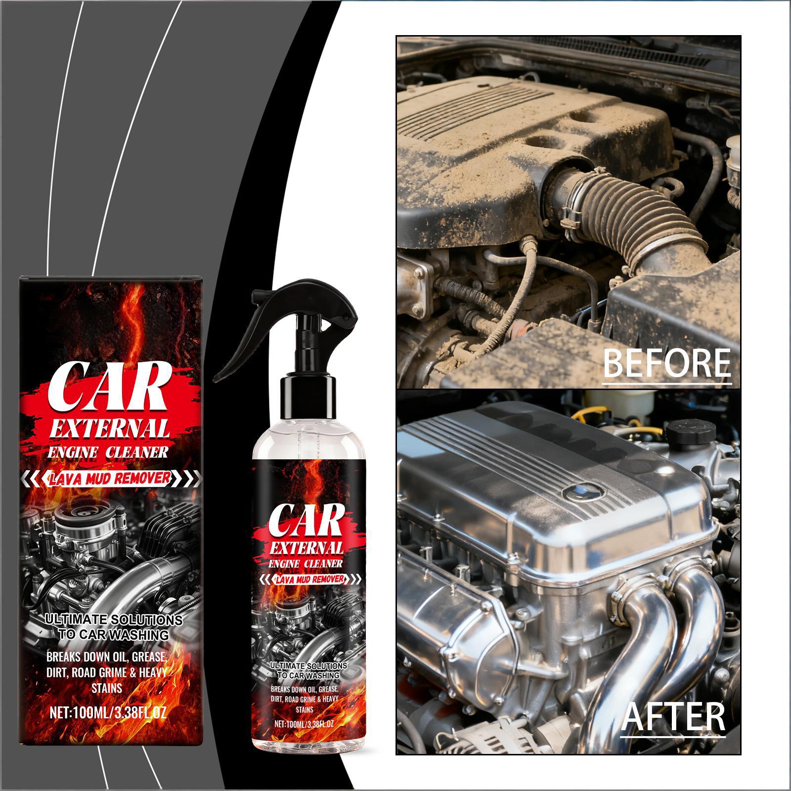 Car Exterior Engine Cleaner Quickly Cleans Oil Stains Without Rinsing 100ml One Size