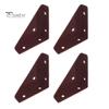 4Pcs 90 Degree Gusseted Angle Connector Brackets Rustproof Corrosion Resistant Gusset Corner Brace Fasteners