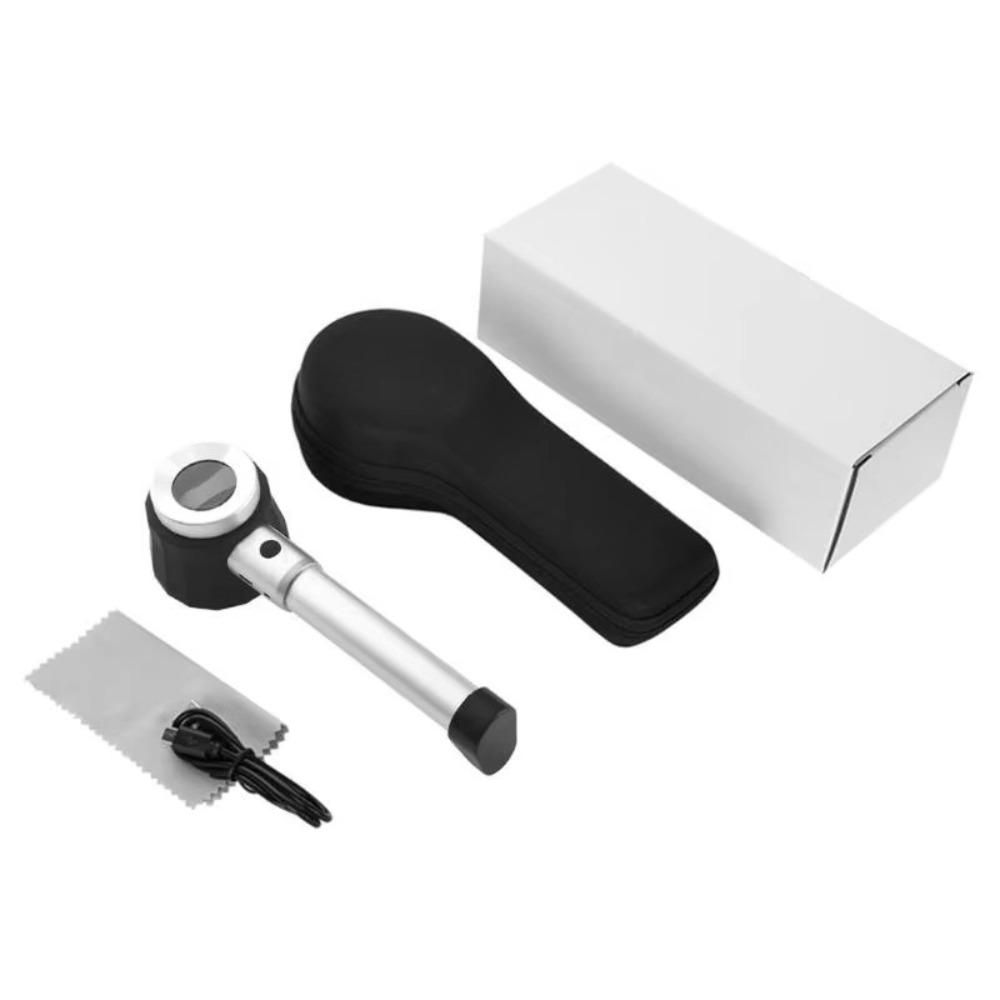 30X Magnification Handheld Magnifying Glass Rechargeable Jewelry Loupe For Jewelry Repair