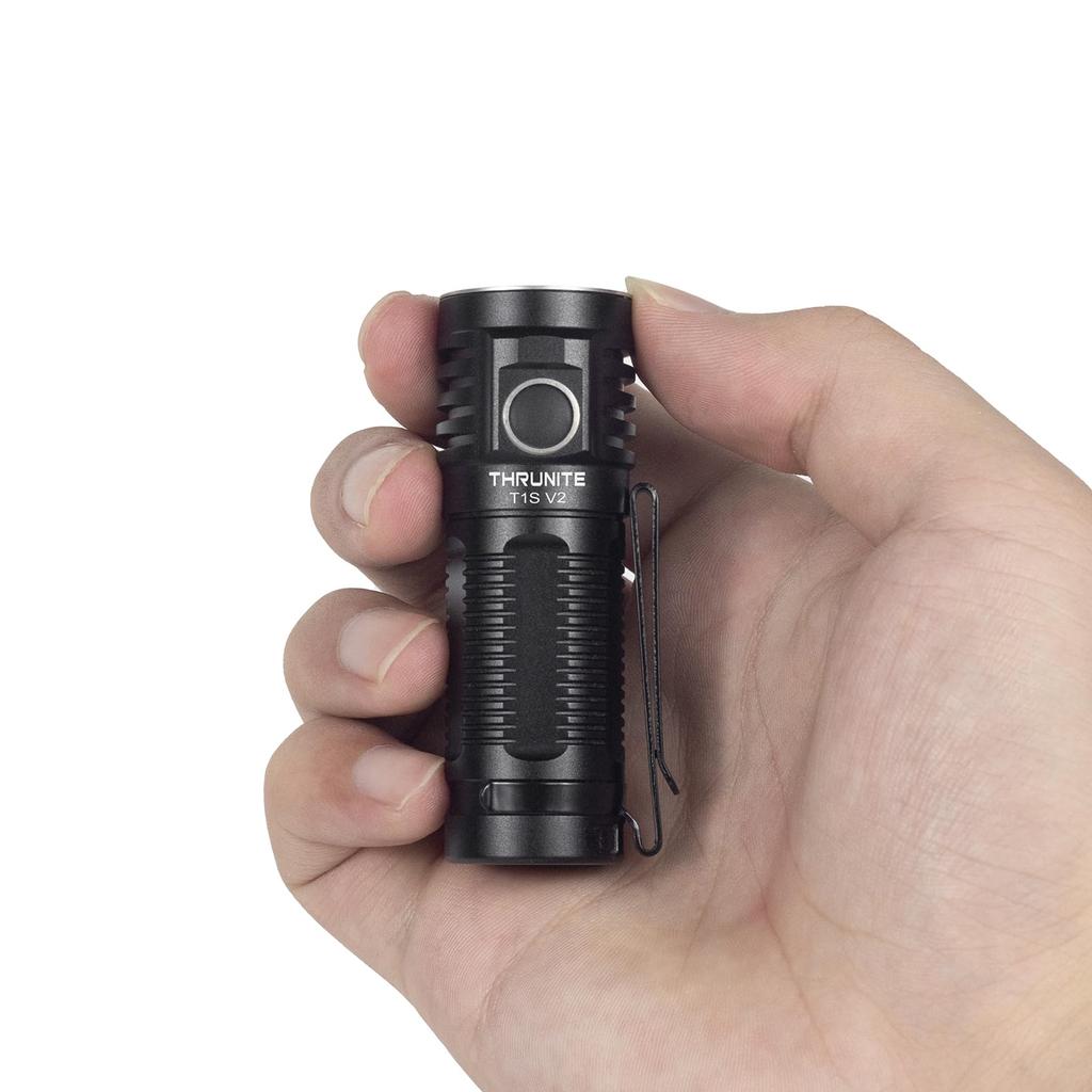 ThruNite T1S V2 LED Handheld Flashlight with Magnetic Tail Compact and Lightweight EDC 1212 Lumens Perfect for Outdoor Mountain Night and More CW Cap,
