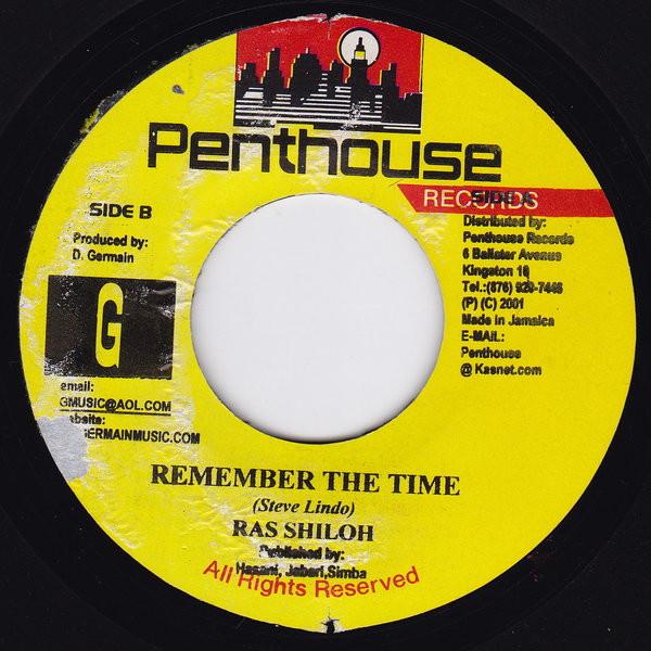 

7inch Record RAS SHILOH Remember The Time NONE Penthouse Recor 2001 Jamaica Reggae Ska Dub Used