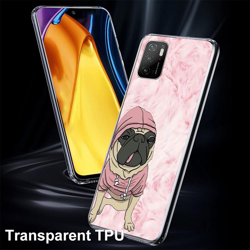 Liebe Mops Niedliche Hundehülle Für Xiaomi Poco X7 X6 X5 Pro F7 Ultra Redmi 15C 15 13C 13 12C 12 10 10A 10C 9 9A 9C 9T Hülle Poco
