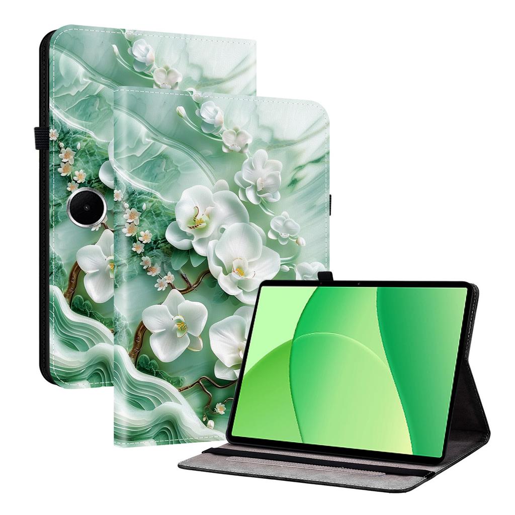 For Oppo Pad SE Leather Case Pattern Printed Stand Tablet Cover with Card Slots