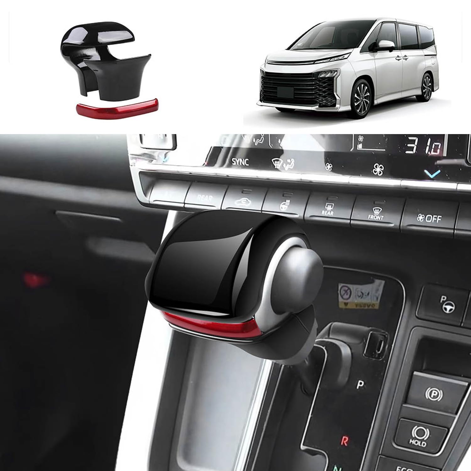 

YOFAMO Toyota New Shift Knob Panel Series Shift Knob Lever Panel Parts Design Interior Accessory Interior Parts ABS Resin 3PCS Voxy/Noah VOXY/NOAH90