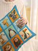 Cartoon Safari Animals Print Throw Pillow Cover, Cushion Case For Sofa Bedroom Living Room Couch Bed Office Chair Home Decor