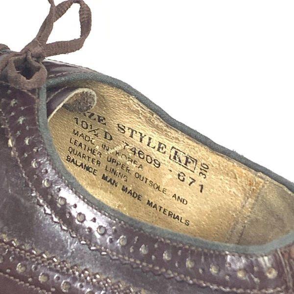 80er 90er Vintage Goodyear Rahmensohle Größe 10.5D 28.0 28.5cm Long Wingtip Amerikanischer Brogue Braun(GEBRAUCHT)