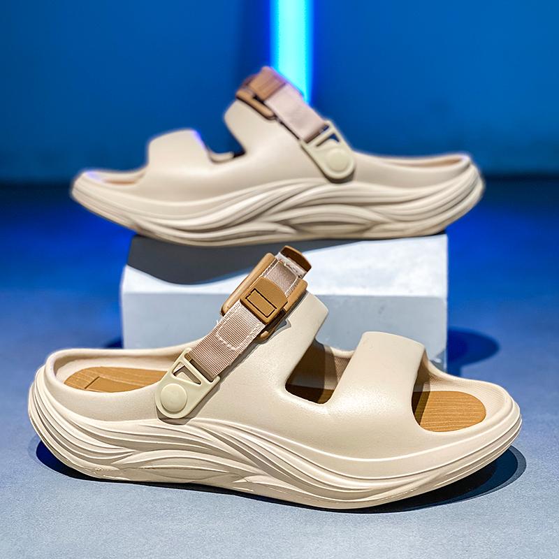 

Мужские тапочки высокого качества, уличные сандалии, пляжные удобные мягкие шлепанцы, домашние тапочки, повседневная обувь, мужские и женские уличные сандалии 36-37 хаки