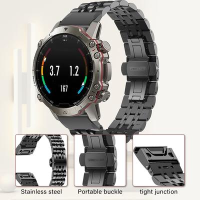 20 22 26mm Quickfit Watch Stainless Steel Strap For Garmin Fenix 8 7S 7x 7 6S 6X 6 Pro 5S 5X 935 945 Enduro Gen2 Metal Smartband