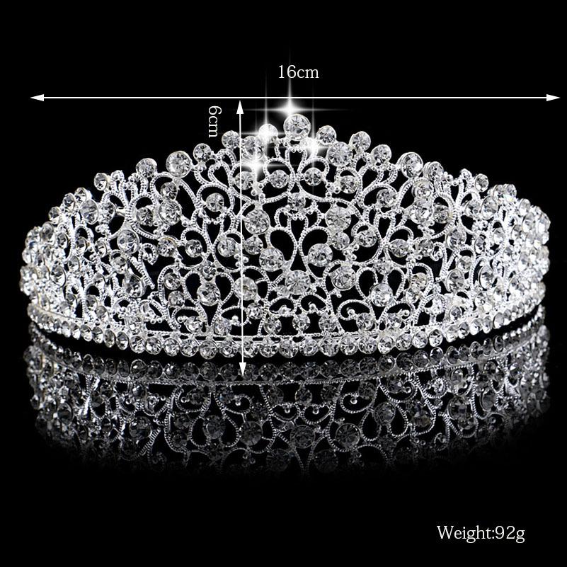 Bridal Jewelry Elegant Crown Women Stylish Headband Shimmer Rhinestone Crown