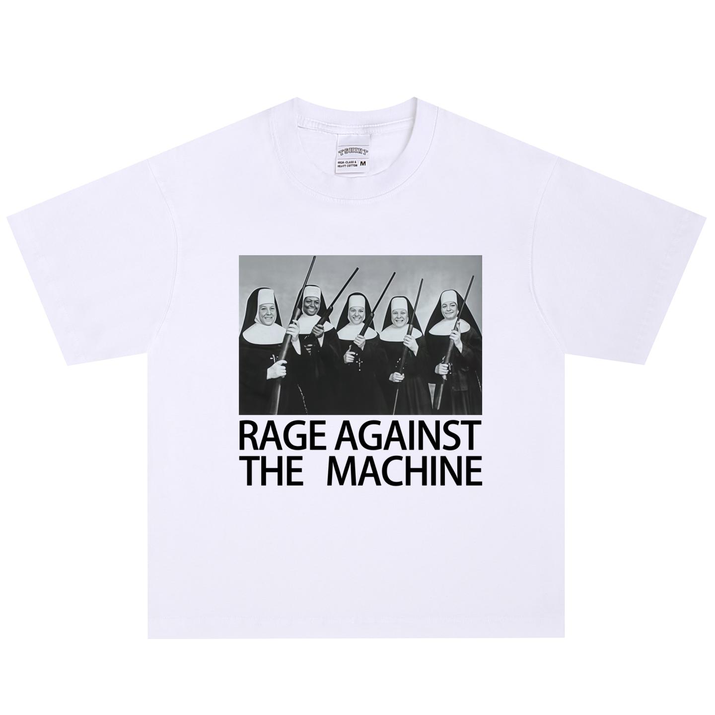 Rage Against The Machine Graphic Tee, Casual Short Sleeve M