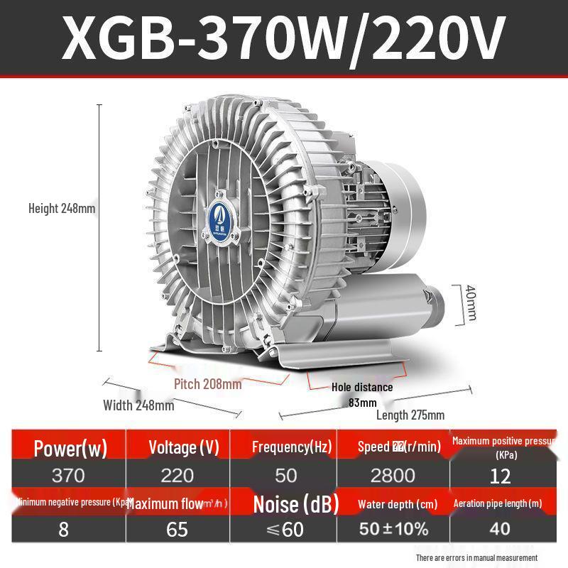 Industrial High-Power Vortex Blower Fan for Vacuum & Fish Pond Aeration