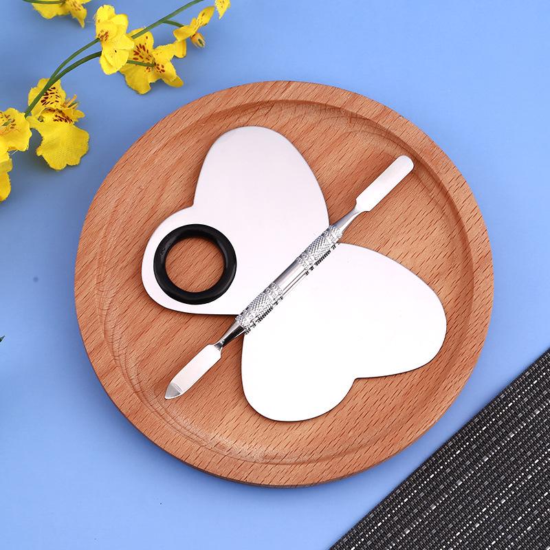 Set de Paletas Cuadradas de Acero Inoxidable para Artistas de Maquillaje para Mezclar Base y Herramientas de Belleza